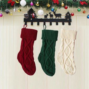 Knitted Christmas Stockings (3 pack)